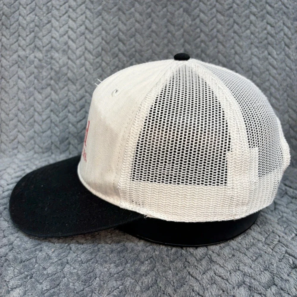 Bud King of Beers Trucker Hat Vintage Snapback White Black Mesh Cap